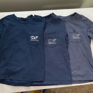 Set of 3, all 3T Vineyard Vines Kids' Navy Blue Tees